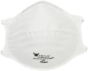 G & F Products 9119 N95 Particulate Respirator Dust Mask Two-Strap Cup Style Design, Lightweight with Cushioning Nose Foam, NIOSH Approved 20 Masks