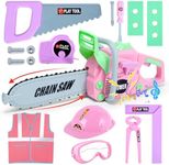 Skirtoy Toddler Tool Set,Kids Tool Set with Toy Chainsaw,Construction Toys Include Electric Saw,Kids Tape Measure,Pretend Play Toys Thanksgiving for Girls and Boys Ages 3-5