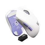 Kreo IKARUS High Performance Wireless Gaming Mouse, 4k Polling Rate, Pixart 3395 Sensor, 26,000 DPI,100+ Hr Battery, 4000Hz Polling Rate, Lightstrike Optical Switches, Ergonomic Design(Ikarus-White)