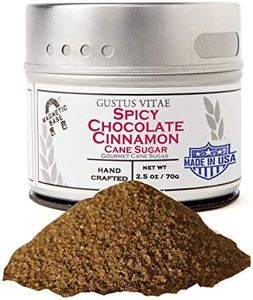 Spicy Chocolate Cinnamon Cane Sugar | Artisanal Infused Sugar | 1:1 Replacement For Plain Sugar | All Natural, Non GMO | Hand Made in Small Batches | GLP-1 Friendly | Made in USA | Gourmet Sweetener | Magnetic Tin | Gustus Vitae | #94
