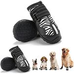 PAWOLOGY Dogs Boots Waterproof, Paw Protectors for Rain Snow Hot Pavement, Outdoor Hiking Dog Shoes, with Reflective Straps, Anti-Slip Soles, Adjustable, Durable, for Small Medium Large Dogs, 4PCS