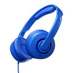 Skullcandy Cassette Junior On-Ear Wired Headphones, Volume-Limiting, Microphone, Works with Bluetooth Devices and Computers - Cobalt Blue