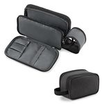 Lifewit Toiletry Bag for Men, Large Travel Shaving Dopp Kit with Double Zippers, Water-Resistant Bathroom & Travel Organizer for Full Size Toiletries and Shaving Accessories, Medium, Black
