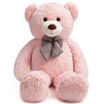 HollyHOME Teddy Bear, Giant Soft Plush Toy, Large Teddy Bear, Birthday Gifts for Children, Girlfriend, Girls and Boys, 47 Inches (1.2m, Pink)