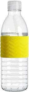 Copco Hydra 16.9 oz Water Bottle with Leak-Proof Lid - Tritan Reusable with Textured Grip Sleeve - BPA-Free, Shatter-Resistant, Dishwasher Safe for Travel, Gym, Work, Outdoors (Chevron Buttercream)