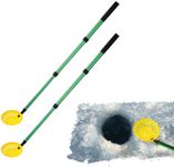 Gonex Adjustable Ice Fishing Scoop Retractable Telescopic Ice Fishing Skimmer Long Aluminum Handle-Ice Fishing Gear Accessories for Scooping Out Ice