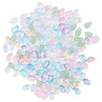 YYlingx 150 PCS Teardrops Glass Beads Teardrop Shaped Glass Pendants Mixed Sizes Colorful Transparent Loose Beads for DIY Crafts Earring Jewelry Making