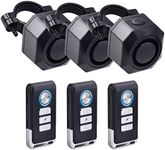NineLeaf 3PK Wireless Remote Bike Alarm with Mounting Bracket,110db Bicycle Anti Theft Alert Security System, USB Rechargeable, IP54 Waterproof, use for Electric Bike Tricycle Mobility Scooter Ebike