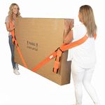 Heavy Duty 2-Person Lifting Moving Straps Adjustable Shoulder Carry Belt Holds 440 Lbs for Furniture, Appliances & Mattresses