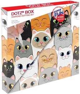 Diamond Dotz Cat Clan Diamond Painting Kits for Adults - Diamond Art Kits a Relaxing Creative Craft Kit with Dotz Gems 11x11