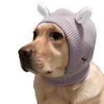 YAMEE Dog Winter Hats for Large Dogs, Small Dog Hat Dog Ear Muffs Noise Protection, Dog Knitted Hat Holiday Outdoor Walking Essential Clothing Matching (Large, Grey)