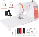 Poolin EOC02 Computerized Sewing Machine,200 Stitches,LCD Screen,Wide Table,7 Presser Feet, Quilting Capable, Automatic Needle Threader,Sewing Machine for Beginners Friendly