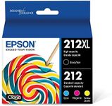 EPSON 212 Claria Ink High Capacity Black & Standard Color Cartridge Combo Pack (T212XL-BCS) Works with WorkForce WF-2830, WF-2850, Expression XP-4100, XP-4105