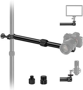 NEEWER Tabletop Overhead Camera Mount Arm, 11.8"-20"/30-51cm Telescopic Extension Arm for Desk Stand with Ball Head Mount 1/4" 3/8" 5/8" Screws for Webcam Camera LED Ring Light Microphone, DS001