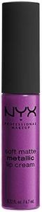 NYX PROFESSIONAL MAKEUP Soft Matte Metallic Lip Cream, Liquid Lipstick - Seoul (Violet)