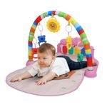 Baybee Piano Play Gym Mat for Babies, Activity Playgym for Baby with 5 Hanging Toys, Music & Lights | Playing Mat for New Born Baby | Indoor Play Gym for Babies 0 to 12 Months Boy Girl (Pink)