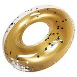 Franklin Sports Pool Float – Glitter Pool Tube – Inflatable Pool Raft – Adult Pool Float – 36 Inch – Pool Float – Adult – Lounge Float – Ring Pool – Kids – Gold