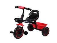 All Road Trikes CHILDS PEDAL TRIKE BLACK / RED Adjustable Seat Front & Rear Baskets 2 - 5 Years **F12 TRIKE RED**