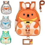 BabbleRoo Toddler Backpack, Kids Backpack - Light & Comfortable, Water Resistant Neoprene, Backpack Leash for Toddlers 1-3, Reflective Strips for Visibility, Animal Backpack, Karie the Kangaroo