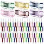 120 Pieces Syringe Pens Set Includes 60 Fun Nurse Pens 60 Blood Bag Sticky Notes Black Ink Ballpoint Pen Retractable Novelty Pen for Nurses Student School Supplies Doctor Play Halloween Party Favor