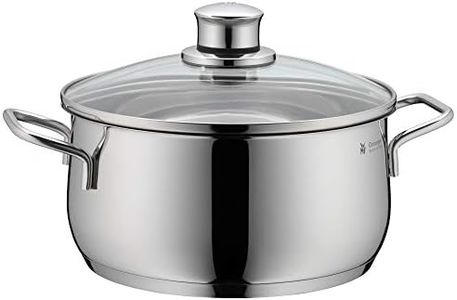 WMF Diadem Plus Low Casserole with Lid, 18/10 Stainless Steel, 24 cm