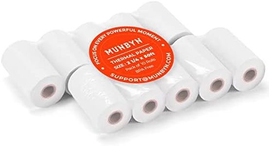 MUNBYN 2 1/4 x 50ft Thermal Paper (10 Rolls), BPA Free Receipt Paper, 58mm Thermal Receipt Paper Fits 58mm Mini Thermal POS Printer & Square Terminal Credit Card Machines