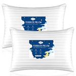Babebay Toddler Pillow,13 x 18 Kid Pillows for Sleeping,Machine Washable Kids Pillow, Perfect for Travel,2 Pack(Not Included Pillowcase)