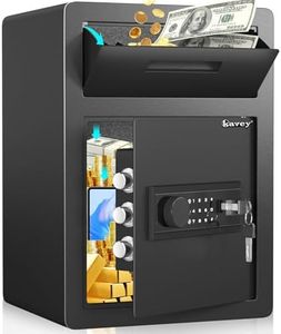 Kavey 2.6 Cub Fireproof Drop Safe, Safe with Drop Slot, Drop Slot Safes with Front Load Drop Box and Digital Touch Screen Keypad, Heavy Duty Money Safe Box for Business Office Home