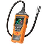 TopTes PT520A+ Rechargeable Gas Leak Detector, Natural Gas Detector with 43.5cm Long Probe, Checking Combustible Gas Leaks Like Natural Gas, Propane, Methane, Butane for Home, HVAC and RV - Orange