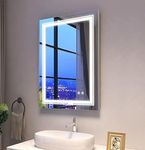 VENETIAN IMAGE Mirror for Bathroom Lighted Vanity LED Mirror for Bathroom, Anti Fog Led Bathroom Mirror with Lights Wall Mirror Bedroom (20 x 28 Inch) 50x70 cm