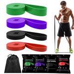 Tigayhc Pull Up Assistance Bands,4 Set of Stretch Bands -Resistance Bands Set for Men & Women,Exercise Bands Workout Bands for Working Out Body Stretching,Powerlifting,Resistance Training