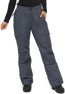 Arctix 62640-09-L Women's Lumi Pull Over Fleece Lined Cargo Snow Pants, Adult-Women, Steel, Large (12-14) Regular