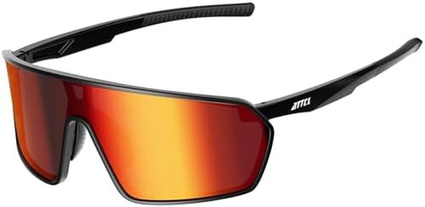 ATTCL Unisex Cycling Glasses Men Women Teens Sports Biking Sunglasses UV Protection Bicycle MTB Riding Goggles KC05 Black Red