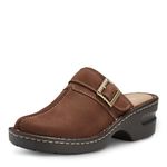 Eastland Women's Mae Clog, Brown Nubuc, 9