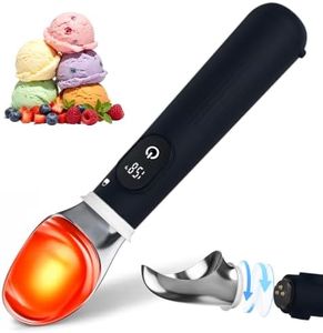 Heated Ice Cream Scoop, Rechargeable Electric Scooper for Hard Ice Cream