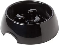 Rosewood Anti scoff Slow Feeder, Melamine Dog Bowl, Black, large