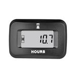 HonorMeet Digital DC 5V to 60V Hobbis Hour Meter for Lawn Mower,Maintenance Running Hours Counter,Works on Lawn Mower Tractor Golf Cart Go-Kart Forklift and Other DC Powered Equipment. (Normal)