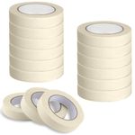 Goysen Masking Tape 15 Rolls (25mm X 50m), General Purpose Painters Masking Tape Adhesive Multi Surface Decorator Tape for Crafts DIY and Indoor Painting