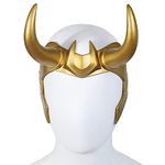 CAFELE Superhero Helmet Horns Cosplay, 2021 TV Superhero Series Movie Thor Ragnarok Superhero Crown Mask Cosplay Halloween Costume Accessories (Superhero Helmet)