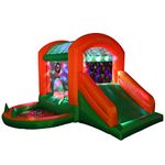 Doctor Dolphin Bounce House Inflatable Slide with Party Light, Blower, Ball Pit, Toddler Blow up Bouncy House Jumper Indoor or Outdoor for Kids 2-12