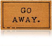 Juvale Go Away Doormat, Funny Front Door Welcome Mat for Outdoor Porch or Patio, Natural Coco Coir (17 x 30 in)