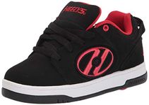 Heelys Boy's Unisex Kids Voyager (he100712) Nubuck Track Shoe, Black/Red, 13 UK Child