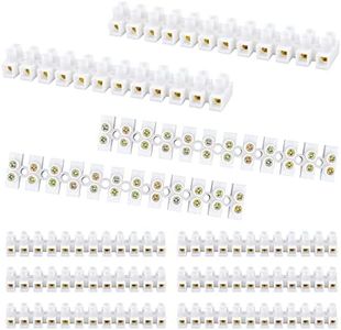 ERKOON 10/20 Pack Terminal Block, 12-Position Dual Row Terminal Strip Screw Terminal Electric Barrier Block for Small Home Projects and Electrical 10Amp 360V (10)