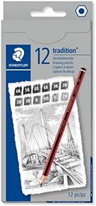 STAEDTLER 110 C12-1 Tradition Graphite Pencil for Drawing & Sketching - Assorted Degrees (Box of 12)