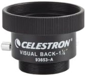 CELESTRON 1.25-Inch Visual Back Metal Adapter for 5", 6", 8", 9.25" and 11" Celestron Schmidt-Cassegrain Telescopes (93653-A)
