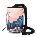 OSO Supply - Climbing Chalk Bag for Adults and Kids, Drawstring Closure, Adjustable Waist Belt, Indoor/Outdoor Training, Rock Climbing, Bouldering, Weightlifting (Yosemite)