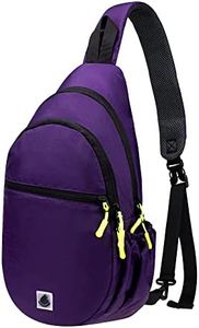 Gisdanchz Sling Backpack Sling Bag for Women Men, Small Backpack Chest Bag Sling Bags for Women Crossbody Bags, Travel Walking Hiking Daypack Cross Body Bag Day Pack Over The Shoulder Bag, Purple