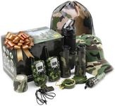 CEREM Outdoor Adventure Kit for Kids – Premium Camouflage Camping Gear with Walkie-Talkies – Military Style Toys – Explorer Gear Play Set – 10 in 1 Bundle – Ideal for All Ages and Genders