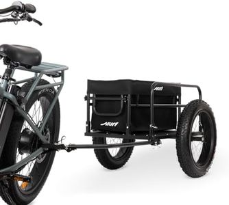 Murf Electric Bikes Fat Tire Bike Trailer for Bikes, Over 125 Liters of Space, Heavy Duty Cargo Trailer is Compatible with All Standard Size Adult Bikes & Electric Bikes with Thru Axles