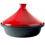 Uno Casa Tagine Pot - 3.65-Quart Moroccan Tagine with Enameled Cast Iron Base and Cone-Shaped Lid
